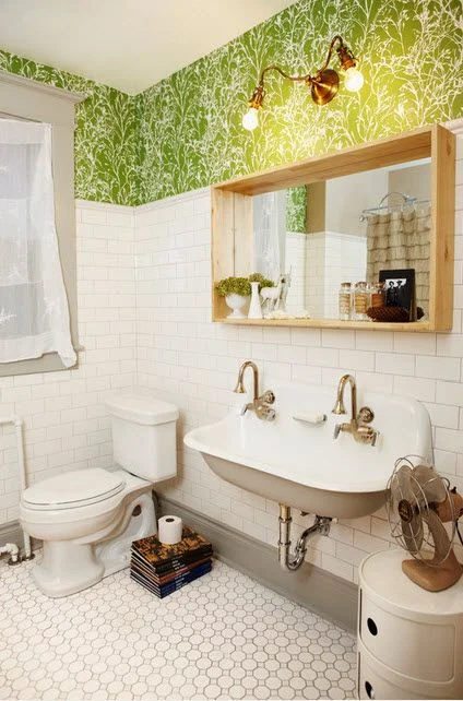 Remember, that post I did a few weeks ago about taupe making a come back? Why not bring the color into your bathroom?