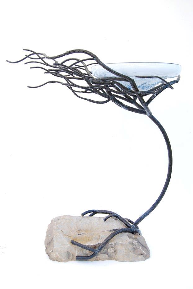Hope Baptismal Font
steel, stone and hand blown glass
2010