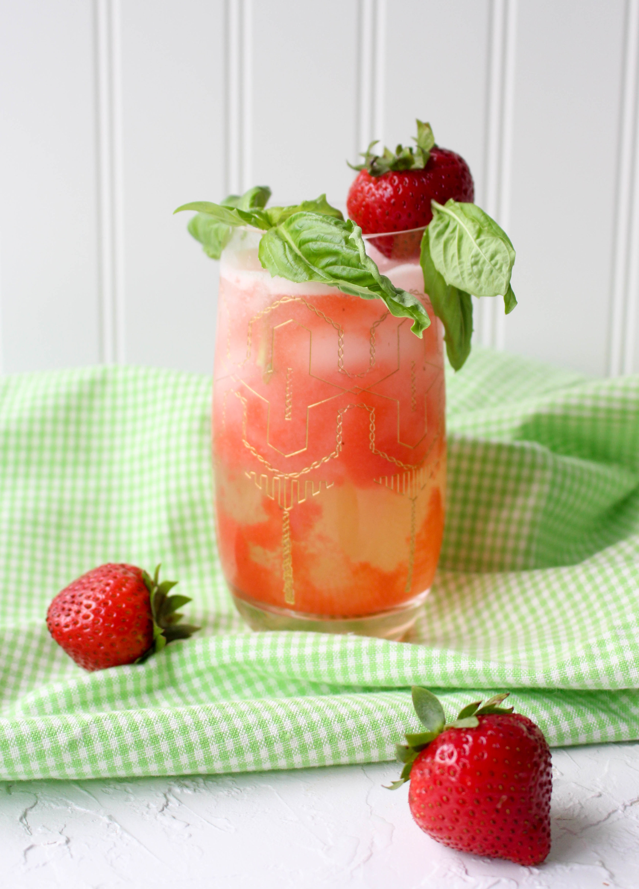 Strawberry Basil Moscato with Fre Moscato
