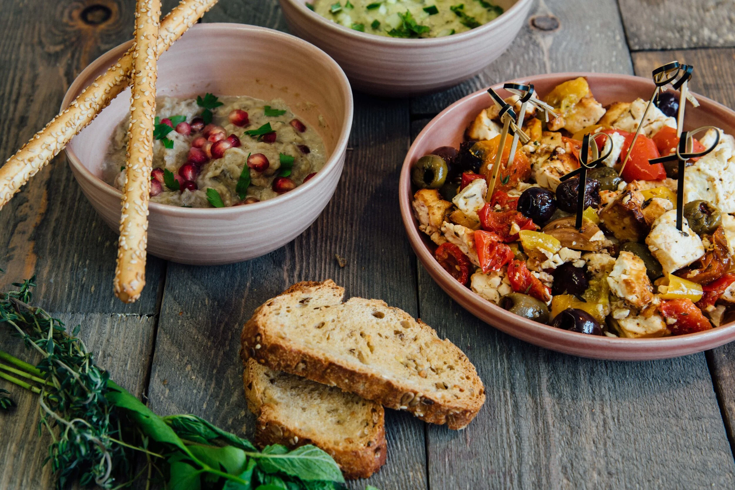 aperitiefhapjes, tapenades en dips