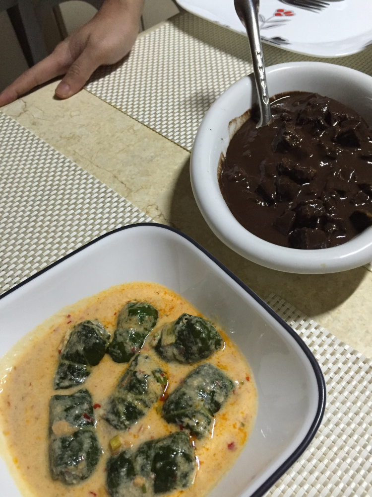 (top) - Dinuguan Na Bagnet (bottom) - Tinapa Stuffed Pechay
