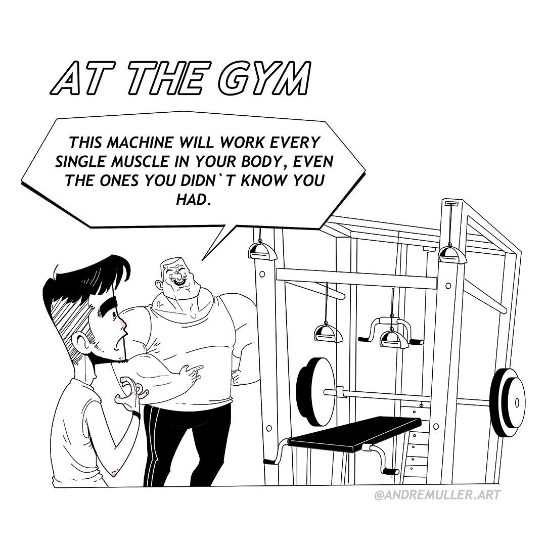 Tag your friend who rather be tortured than go to the gym!
.

#webcomic #quadrinhos #comics #hq #drawing #sketchdaily #illustration #ilustra&ccedil;&atilde;o #desenho #cartoon #cartoonart #comicart #gym #fitness #exercise #nopainnogain #andremullerar