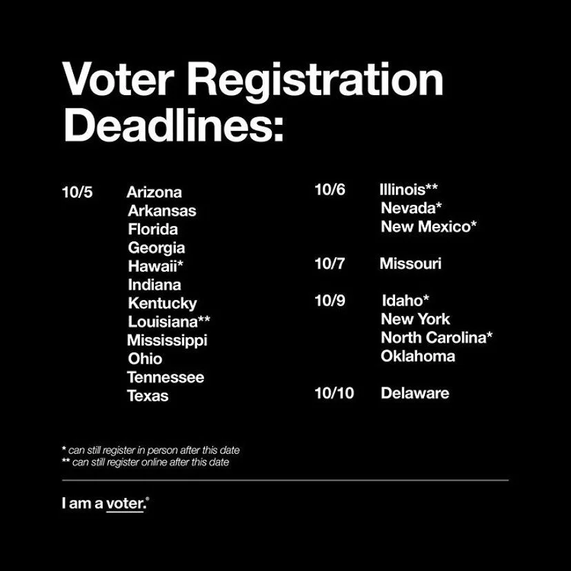 Don&rsquo;t miss it! #registertovote #vote2020