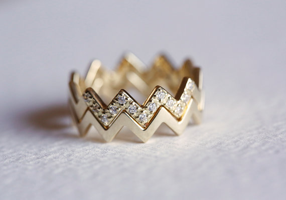 ZigZig Diamond Band