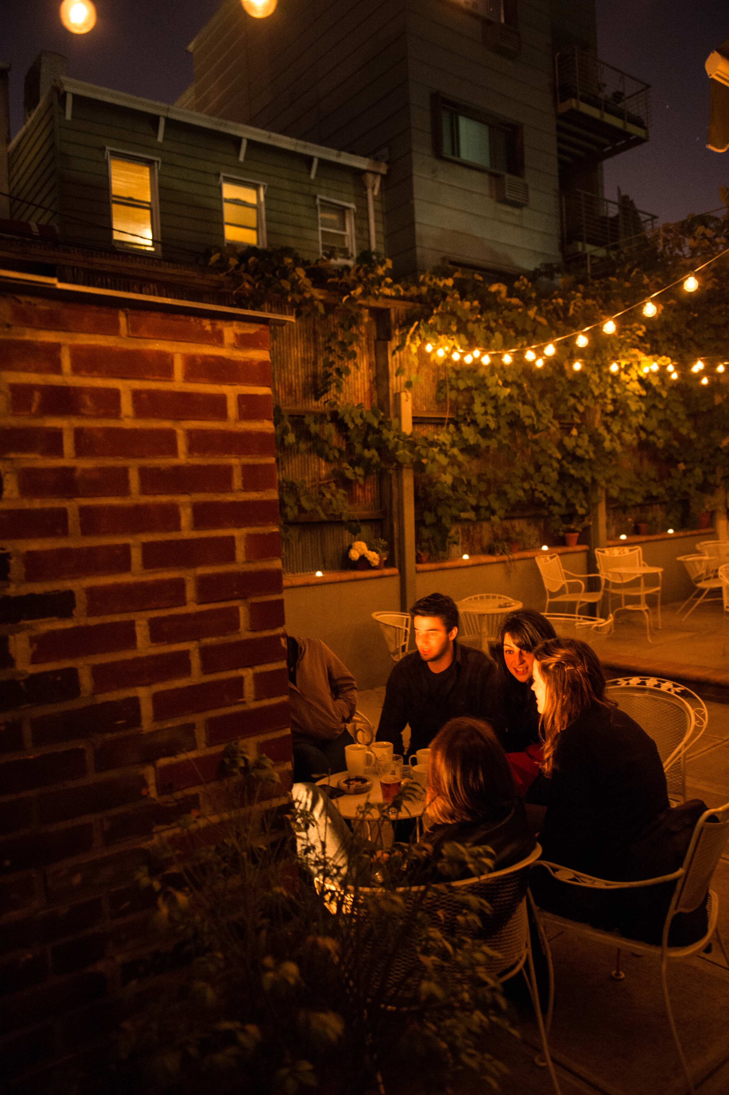 outdoor fireplace brooklyn garden