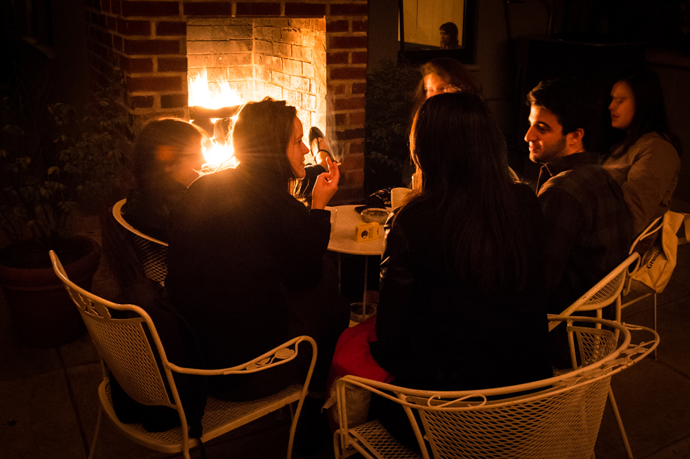 brooklyn fireplace garden bar