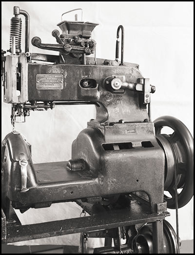 One Hundred Year Old Leather Sewing Machine