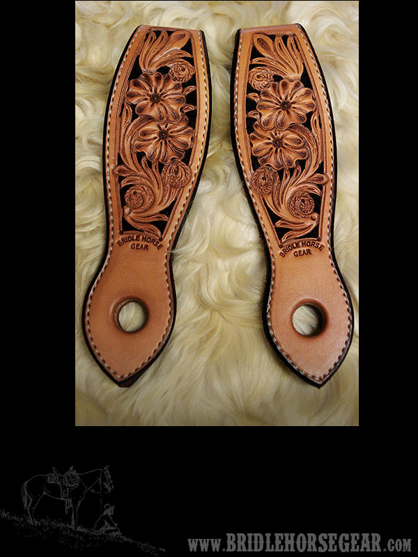 CUSTOM FLOWER STAMPED SLOBBER STRAPS