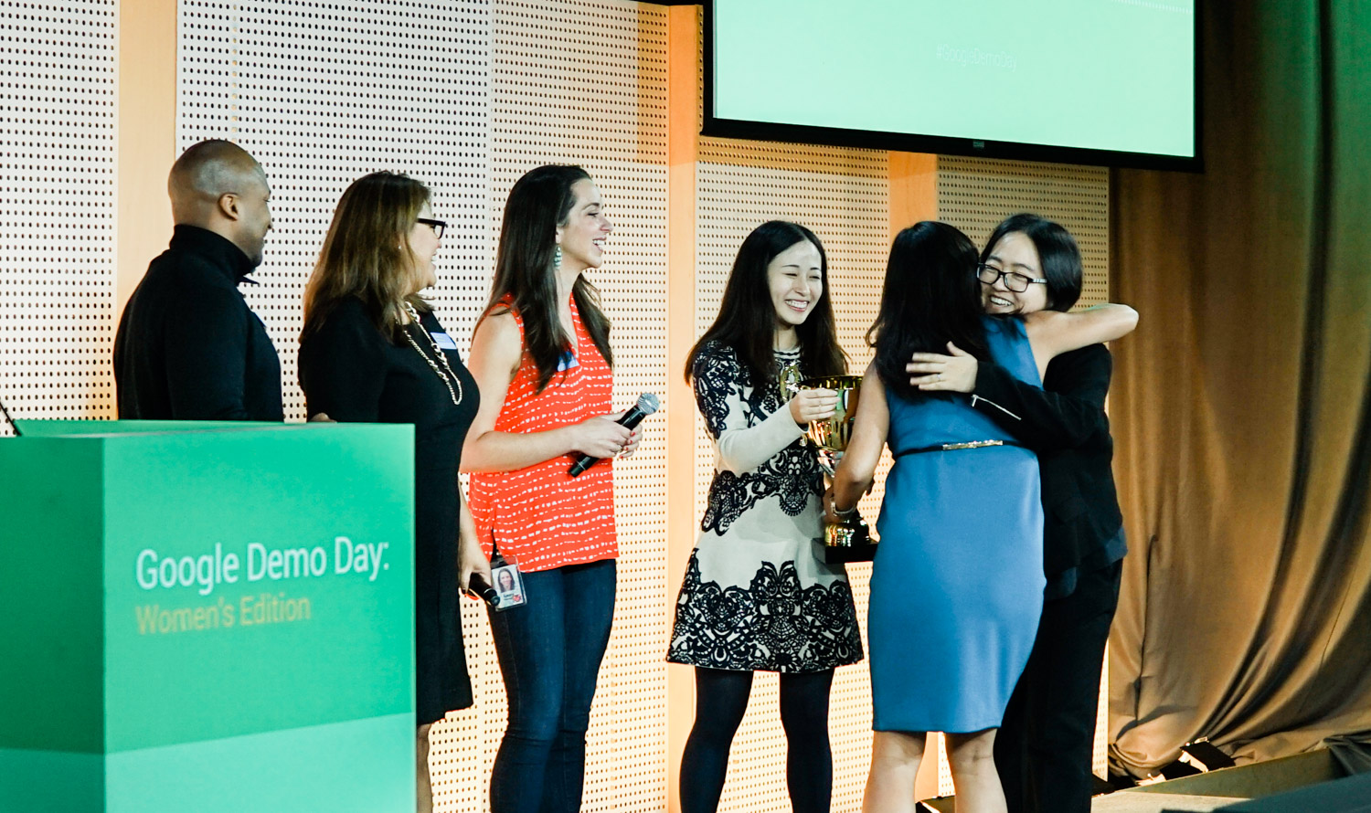Winners receiving award at Googleplex