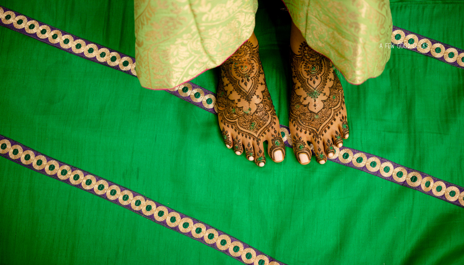 Mehndi design on green backdrop - My personal favourite.