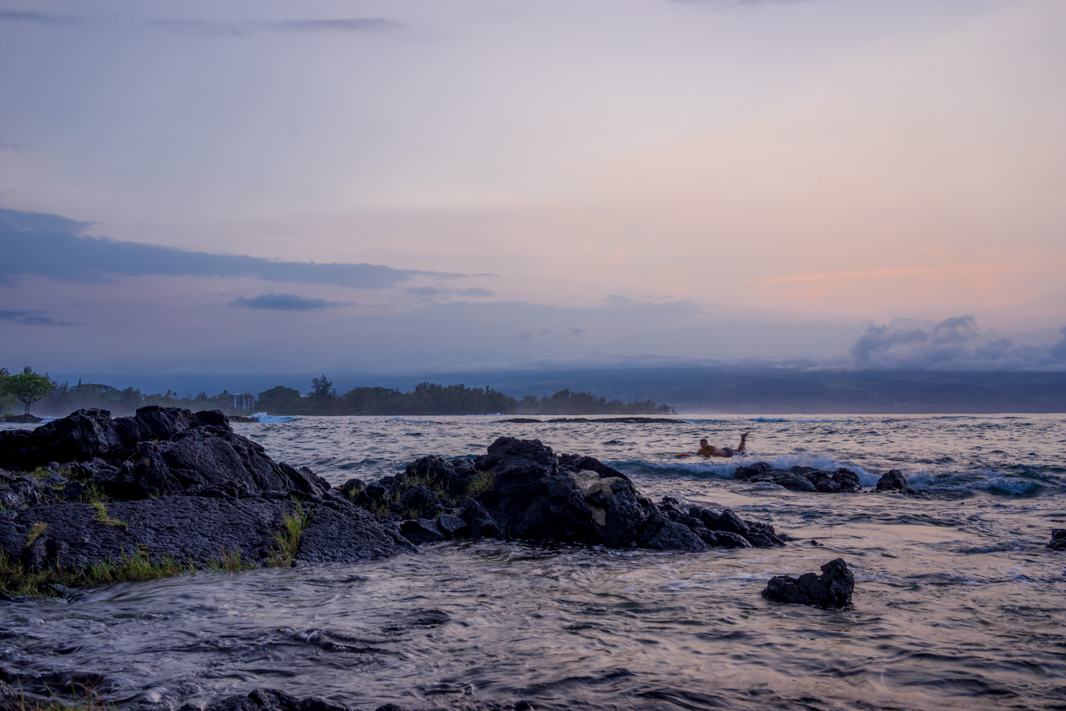 Twilight photography at Richardson Beach Park in Hilo