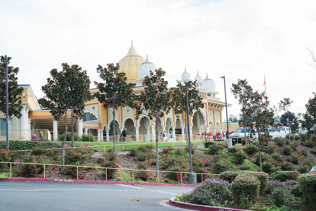 Outside of San Jose Sikh temple towards the end of ceremony.
