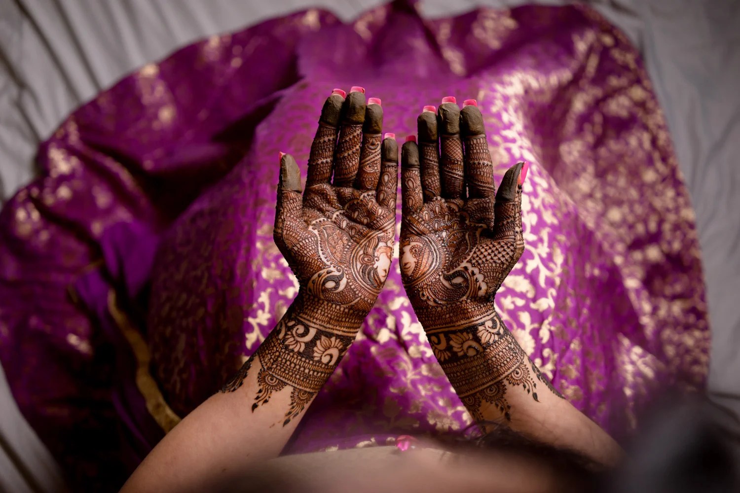 Mehndi pictures from the day before of the wedding.