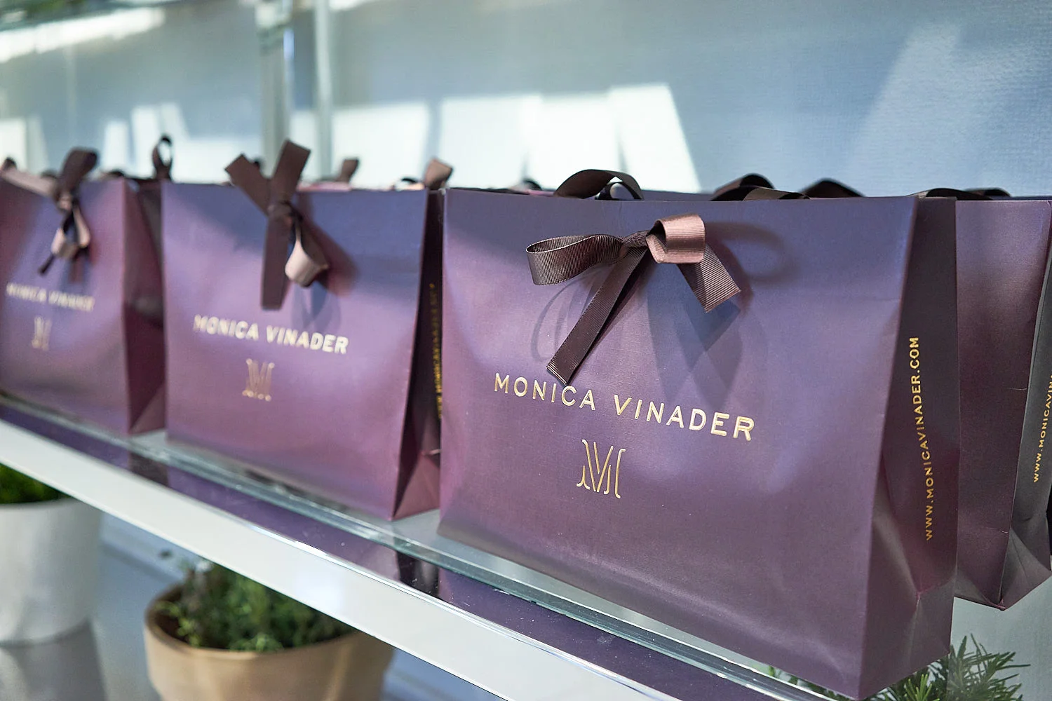 Monica Vinader's gift bags.