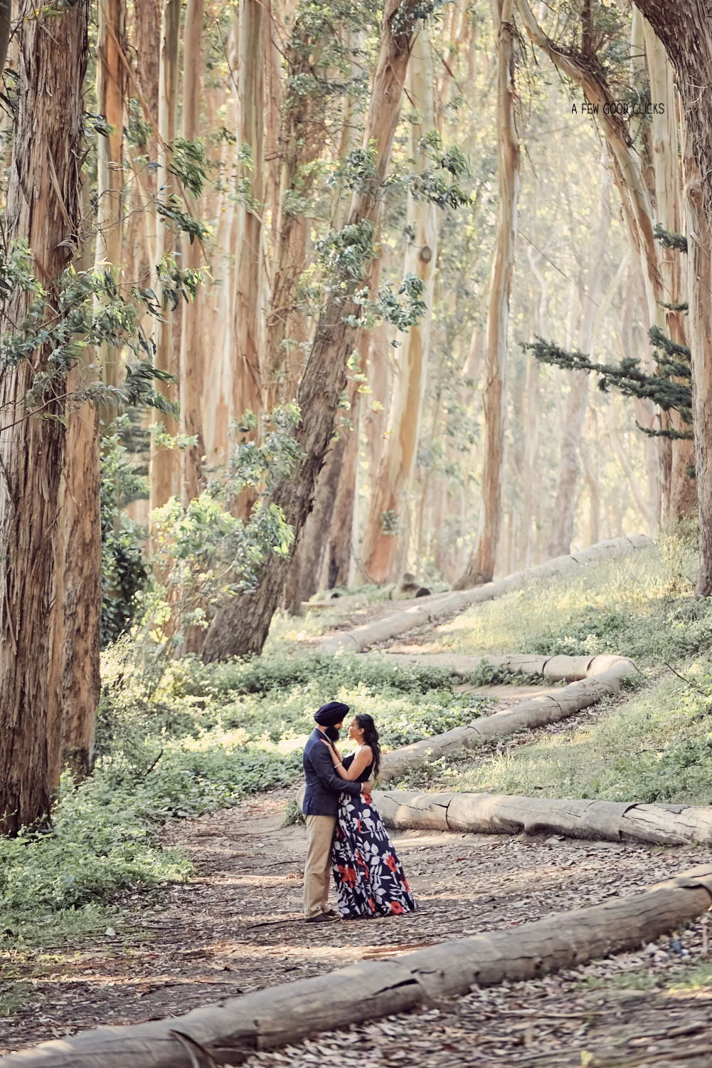 The zig zag wood logs in lover's lane forms an amazing pattern to incorporate in your forest inspired photo shoot.