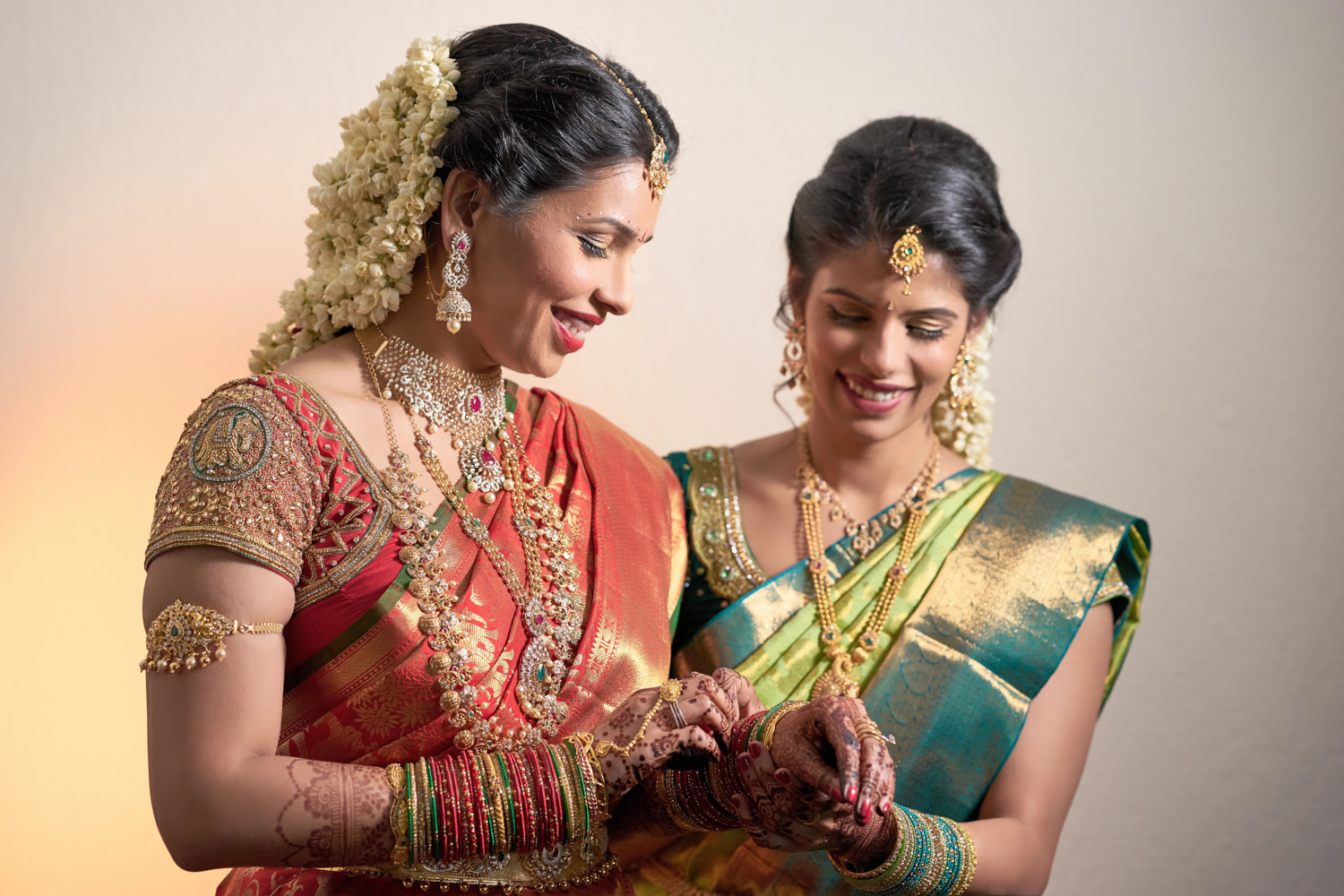 Another moment of the bride with her sister | AFew Good Clicks Photography in Saratoga.