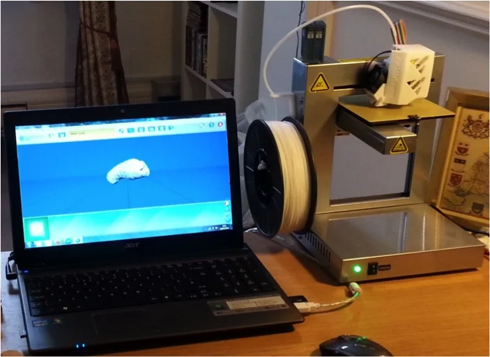 Peter Brugger's home 3D printing set up. 
