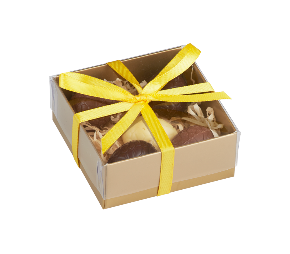 Luxury Gold 4 Box With Transparent Lid