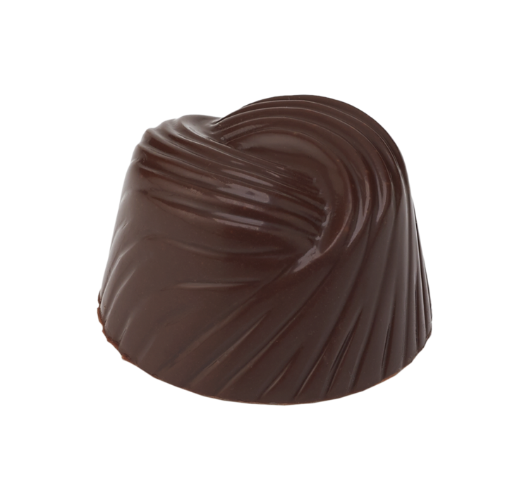 Mint Dark   Code: 121 Mint dark  12g 86pcs/tray Dark chocolate ganache flavoured with mint filling