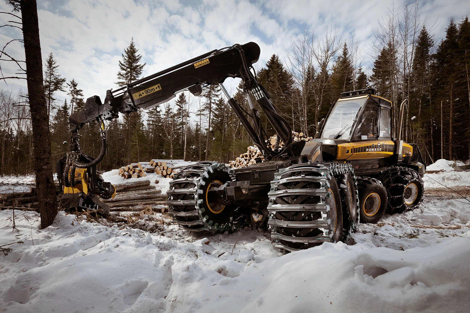 This behemoth and futuristic logging machine makes quick work of the forest, and can drive over the most unruly terrain.