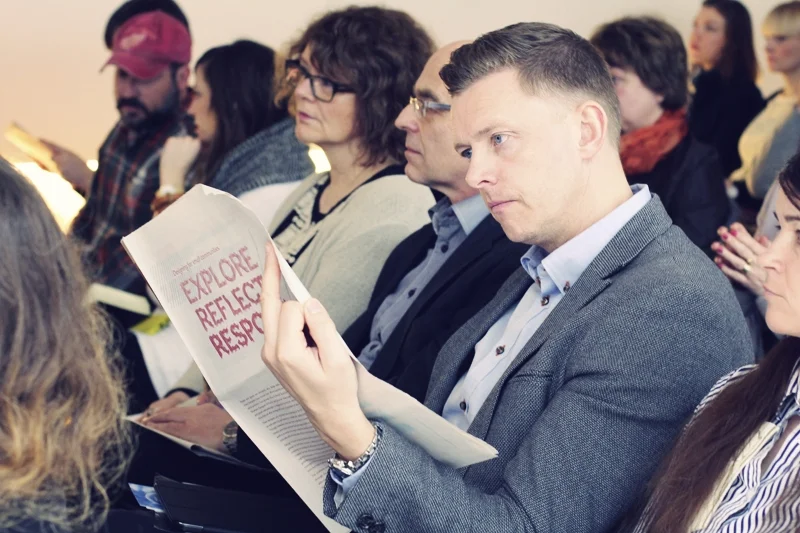 Attendee with the publication
