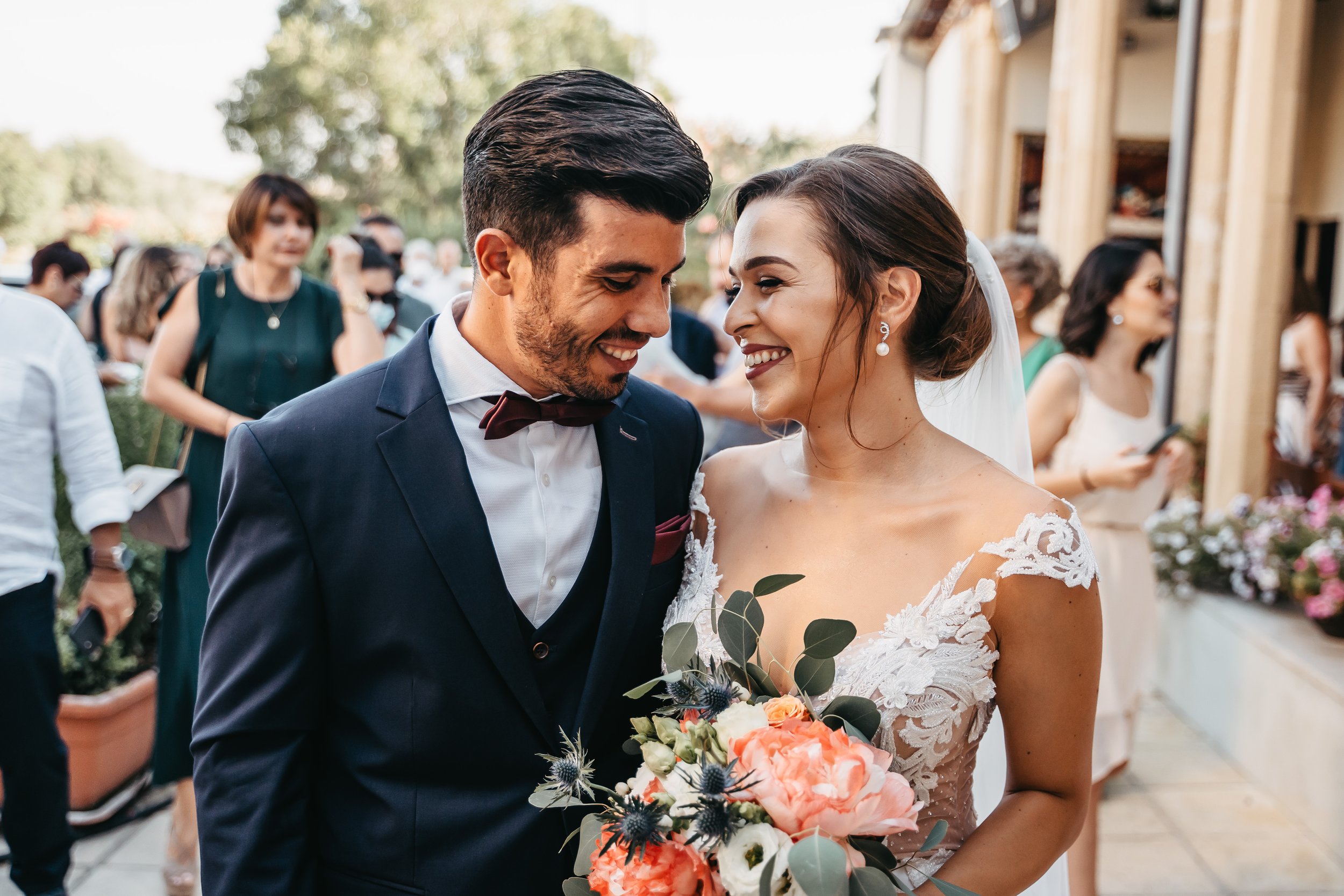 The bride and groom's intimate ceremony amidst the stunning landscapes of Cyprus was a sight to behold, our skilled photographer capturing every moment with artful photos.