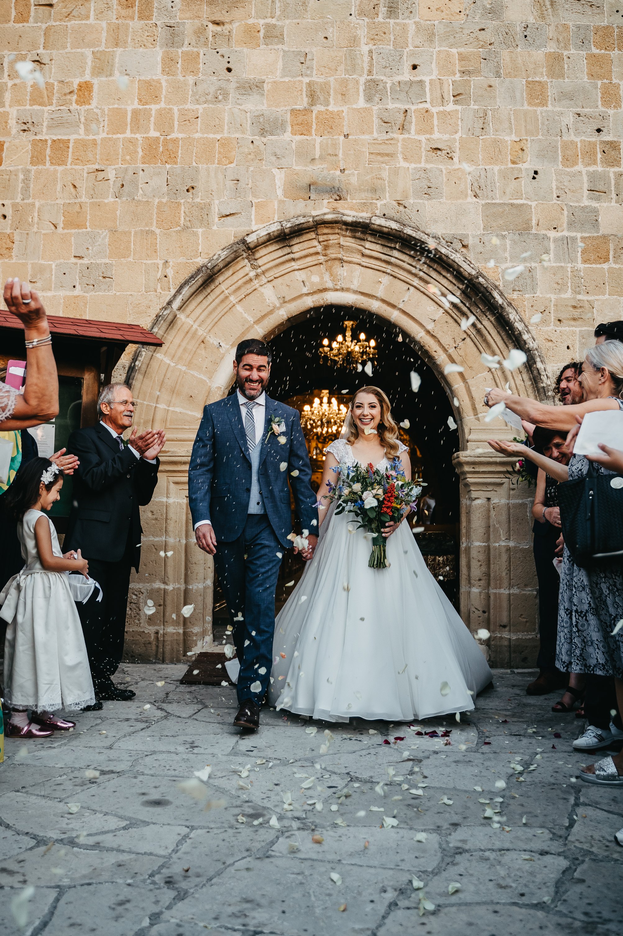 Beautiful boho bride captured in stunning photograph from wedding in Cyprus