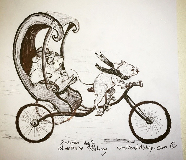 All my pens didn't make the picture...just noticed they got cropped. In case your curious it was pencil, ball point pen, Micron 03 and Pantone Process Black-T