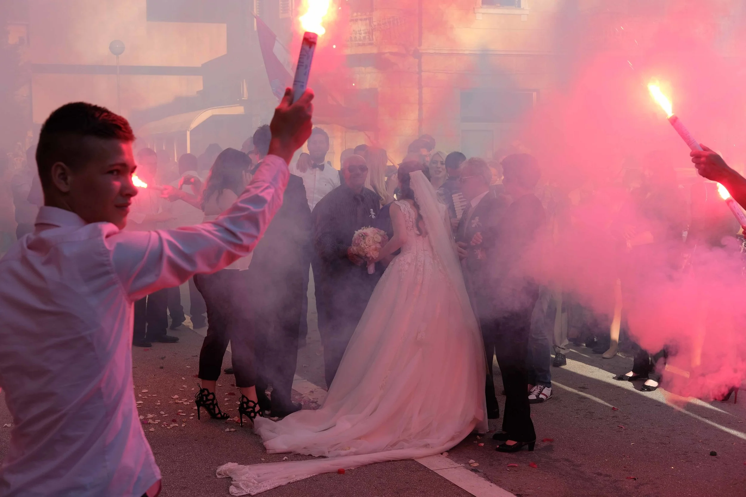 Wedding festivities in the Diocletian Palace precincts. Split