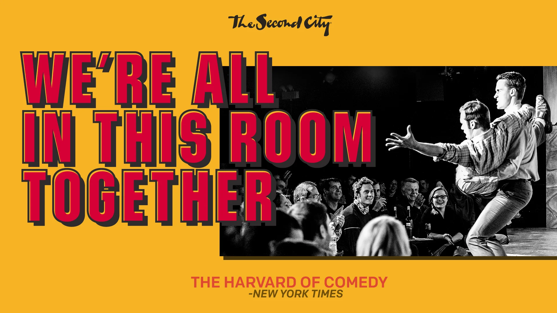 The Second City presents “We’re All in This Room Together”, May 12th at SOPAC