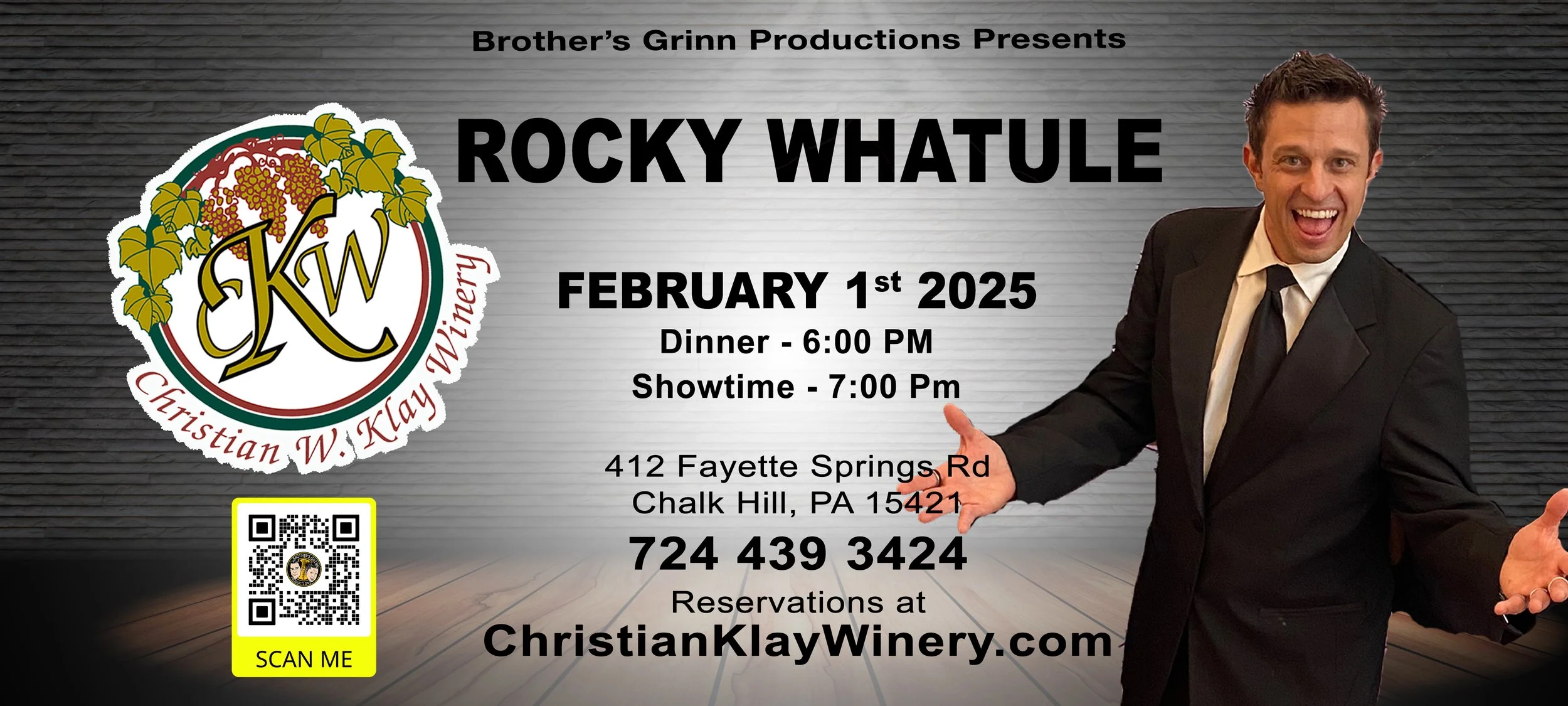 COMEDY AT CHRISTIAN KLAY WINERY