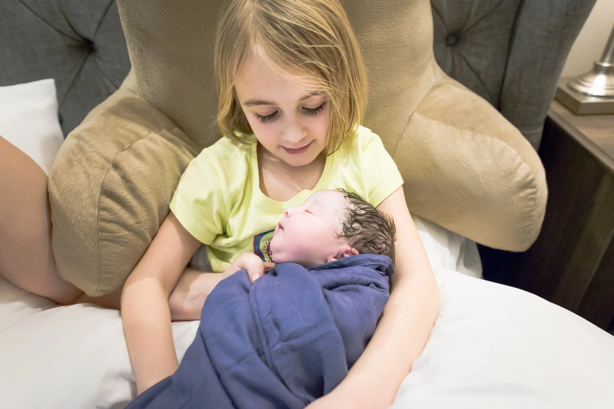 Big Sister Holds Baby Bloomington, IL