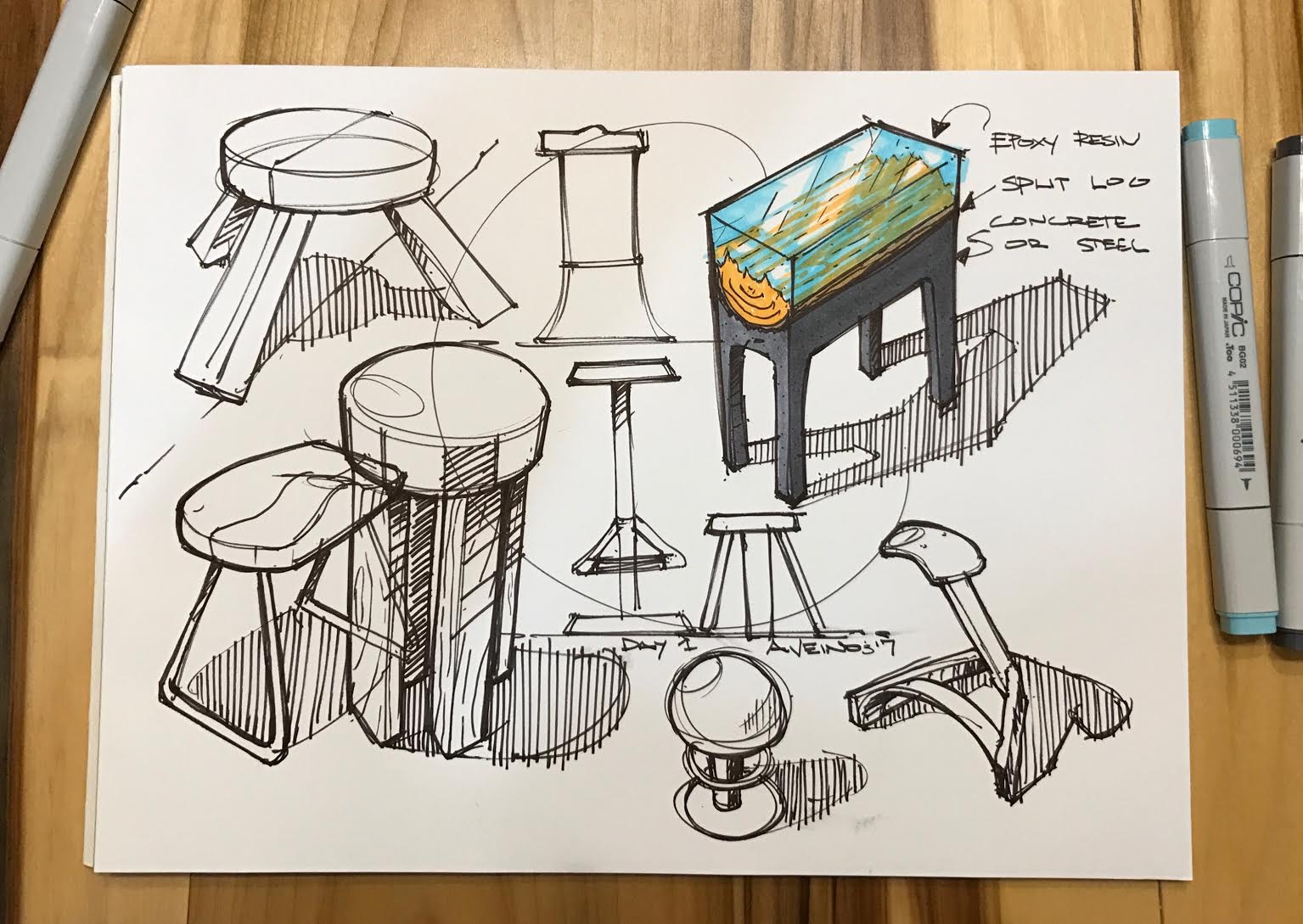 Day 1 sketch is in the books!