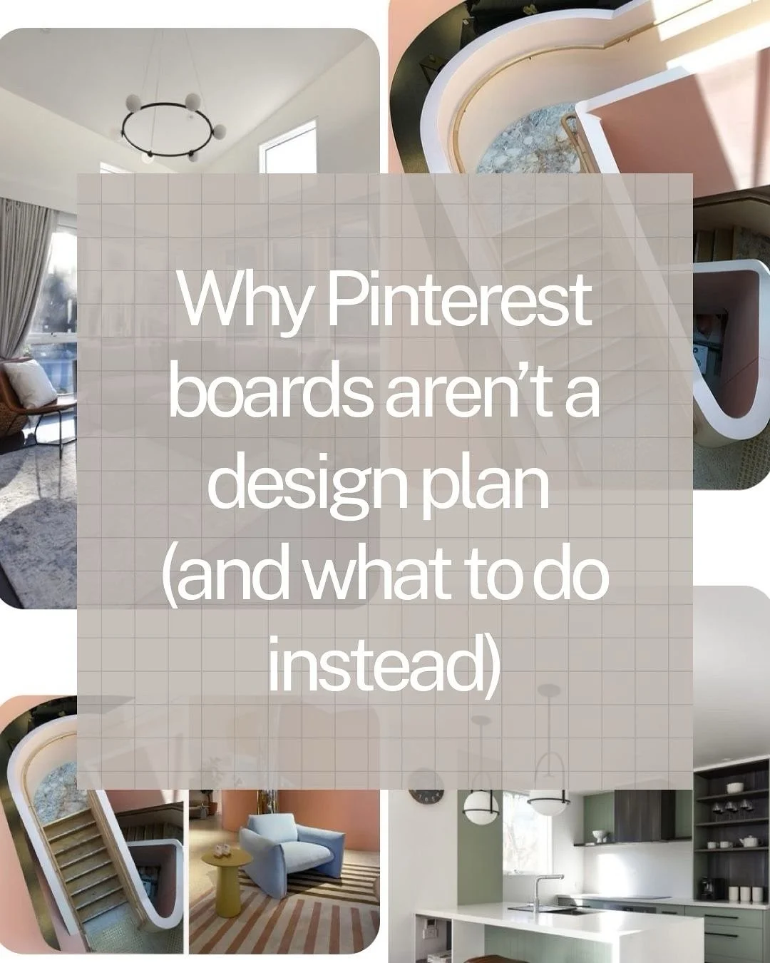 Pinterest is amazing for inspiration… but it’s not a design plan. 🖤
I do use Pinterest — but only as a research tool:
• To collect items from my pre-qualified suppliers
• So I don’t lose track of research
• T