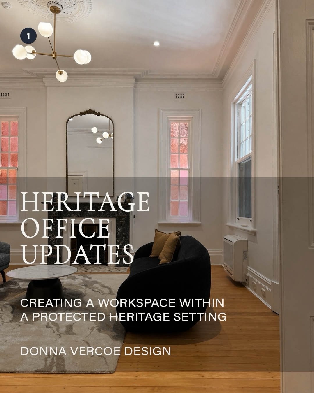 Heritage Office Updates | A contemporary update within a protected heritage setting &mdash; designed to support leadership meetings, private meetings and day-to-day workspace functionality.

The design focused on balancing functionality with warmth, 