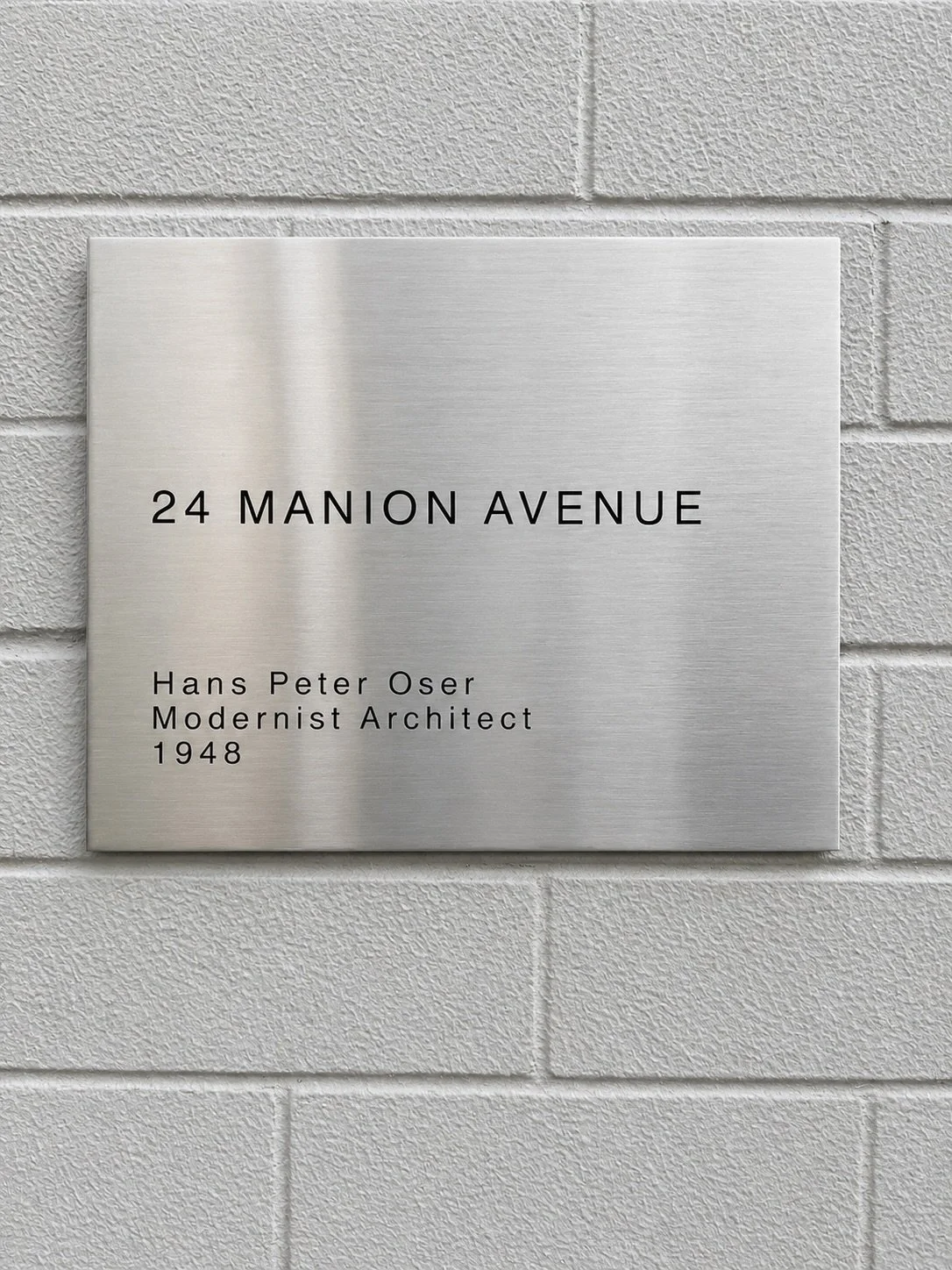 I love when an old design thread unexpectedly resurfaces.

I&rsquo;m researching wayfinding for another project, which brought me back to this plaque I designed for Manion Avenue &mdash; just as a real estate listing described the building as Art Dec