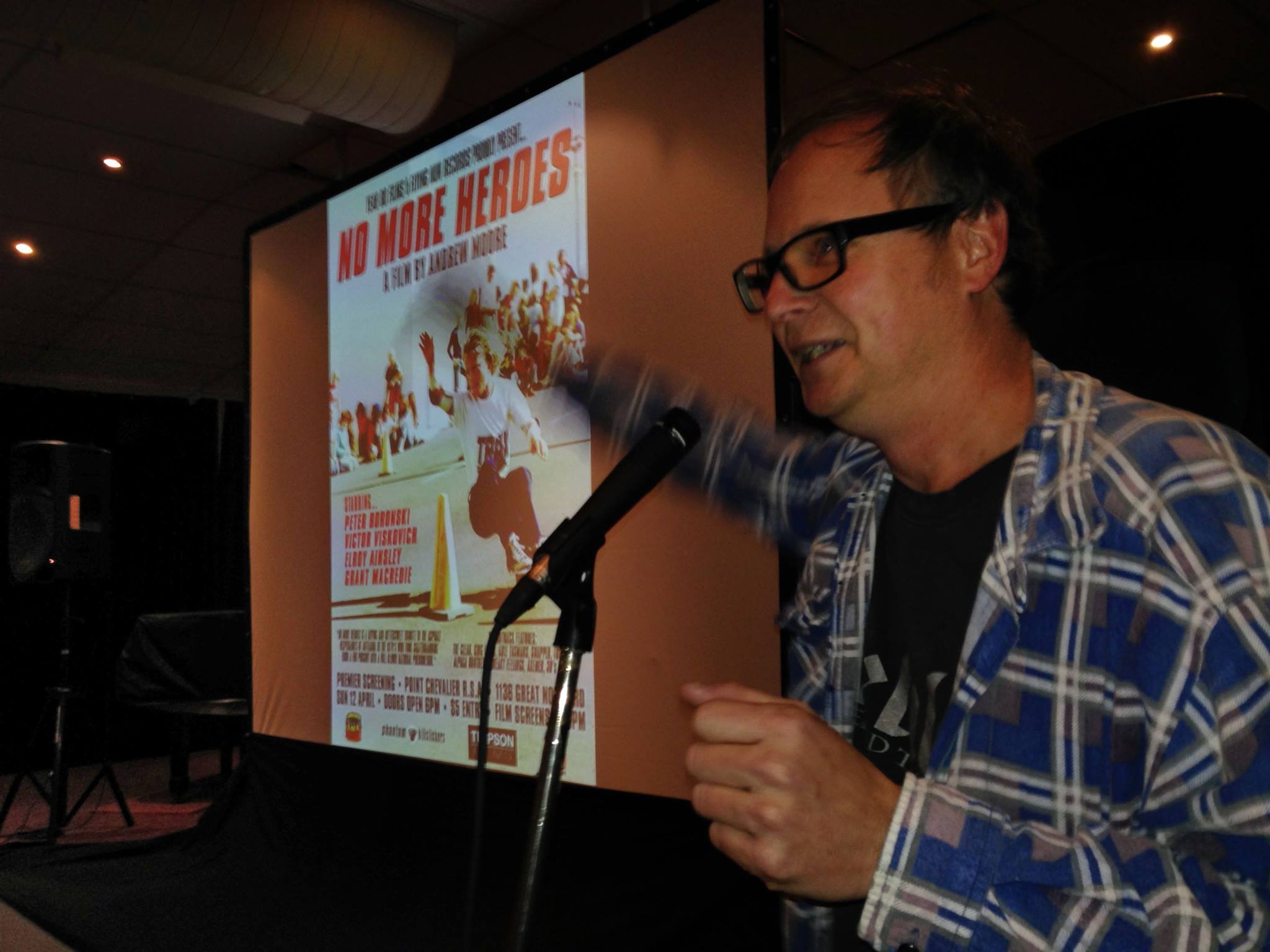 Andrew re-presenting seminal NZ Skate movie No More Heroes 