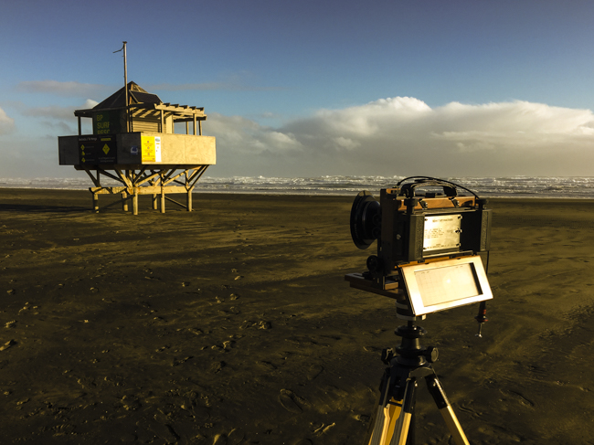 You wouldn't even know the camera bag was drenched 2 minutes before. This is the 617 film camera set up to test a new Linhof lens, lens is good! The actual image- too stock standard. 