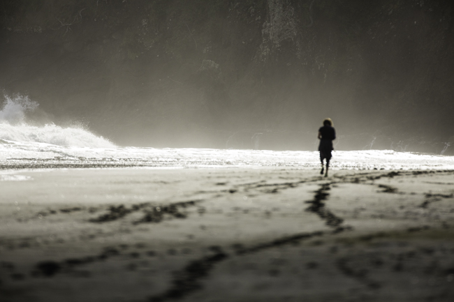 Winter and quiet walks along the beach