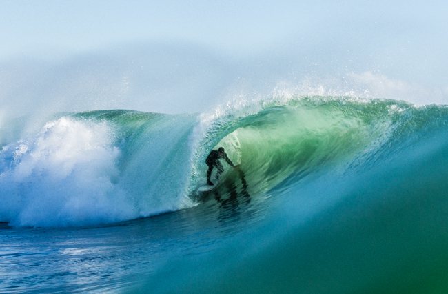Tim Tompson putting his Piha Ditch gromhood to good practise