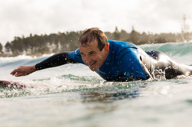 Roger, most certainly in his happy place, 300 metres from his front door