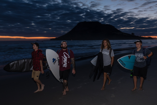 From L to R - Shaun, Cale, Lee and Harper pre dawn