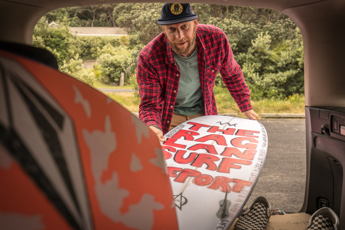 So, do you know the guy that does The Raglan Surf Report ... Luke making ready