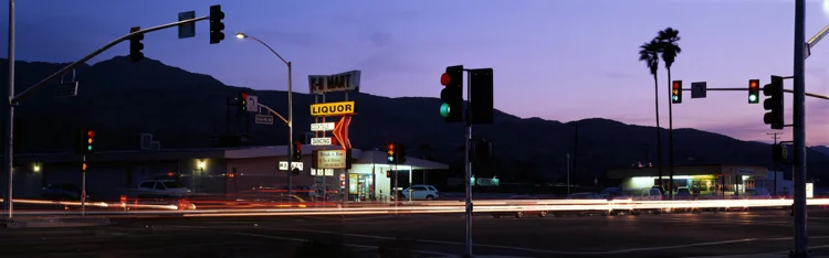 29 Pines, Mojave Desert, shot on 120mm film at about 12 minutes… and one of the best dad jokes ever; Liquor in the front and Poker in the rear… which is actually a Reverend Horton Heat album name
