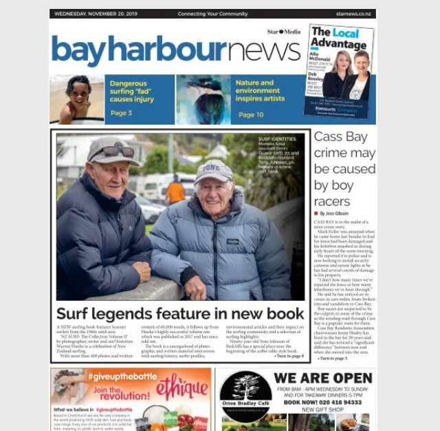 Cover and Page 8 in last week's Bay Harbour News