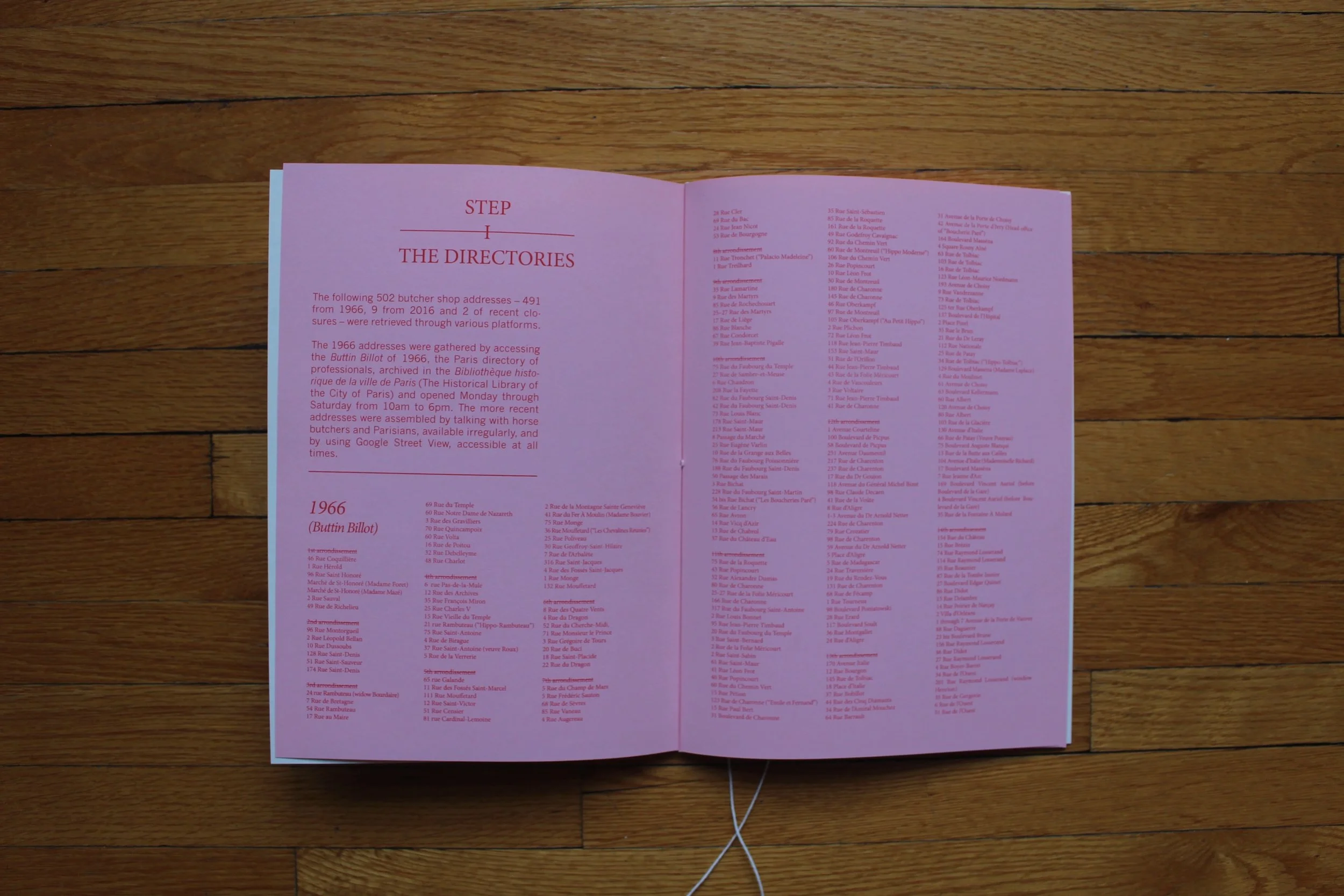 The first page of the 'first step'