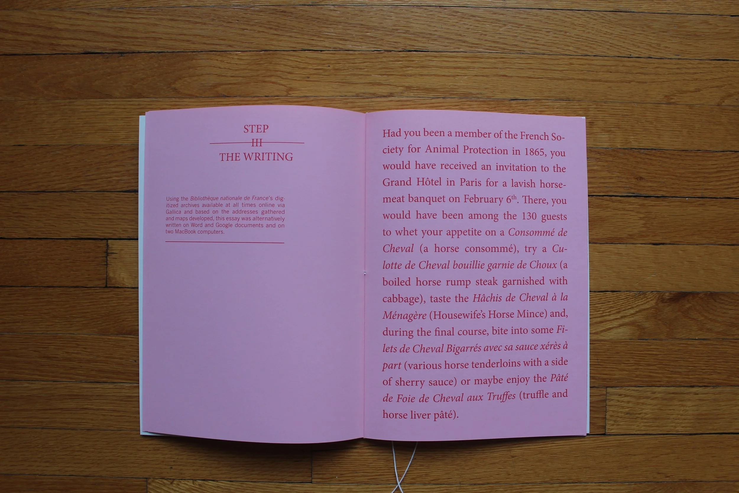 The first page of the 'third step' 