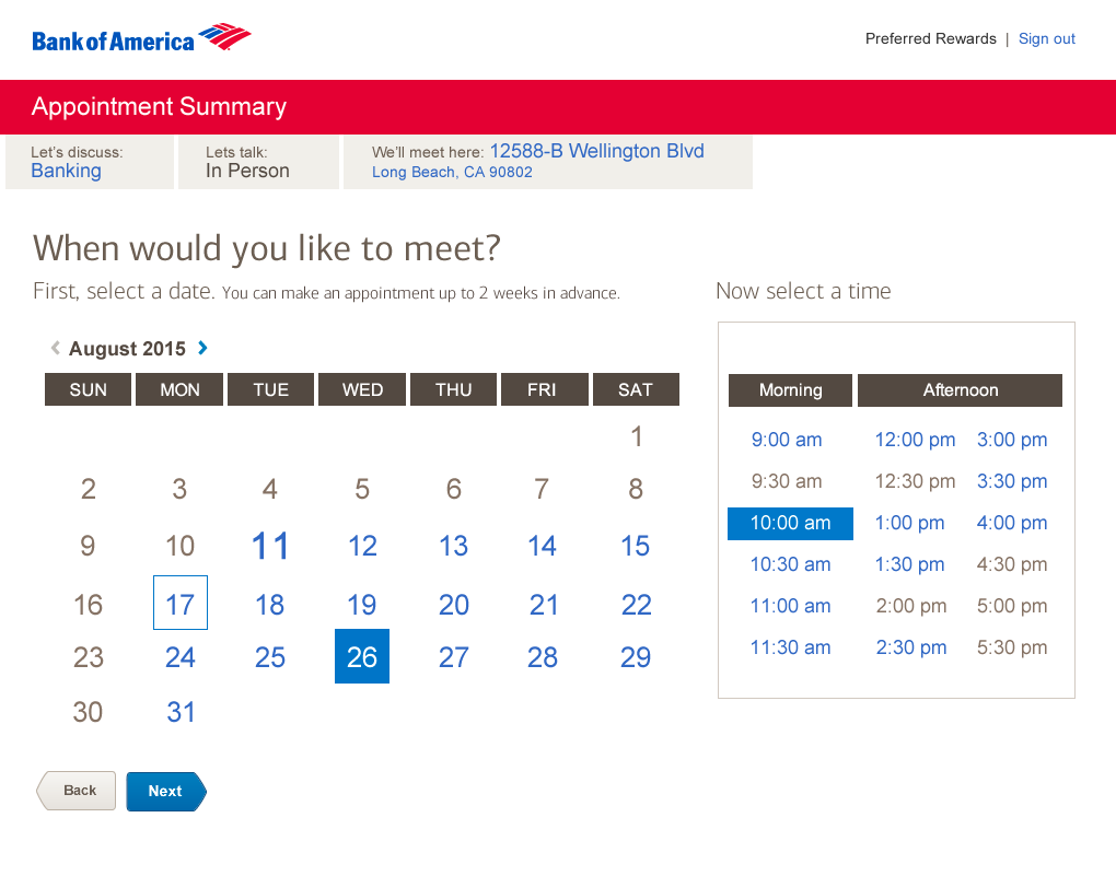 Date / time selector