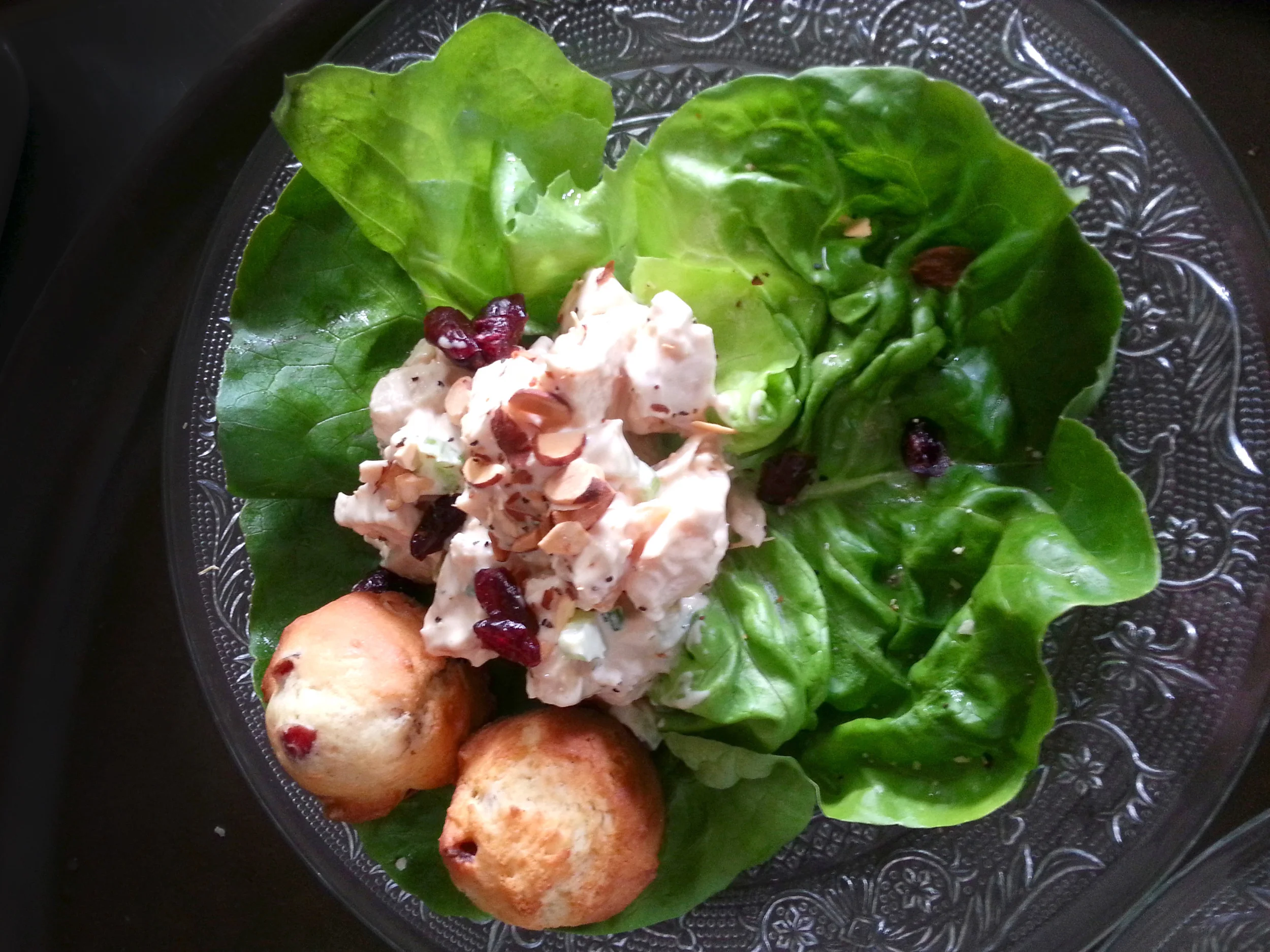 Apricot and Cranberry Chicken Salad with Orange Cranberry Muffins