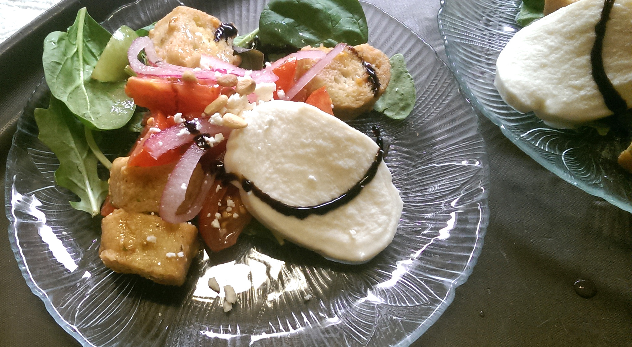 Panzanella Salad with Mozzerella 